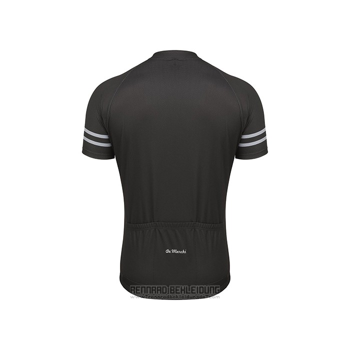 2021 Fahrradbekleidung De Marchi Shwarz Trikot Kurzarm und Tragerhose